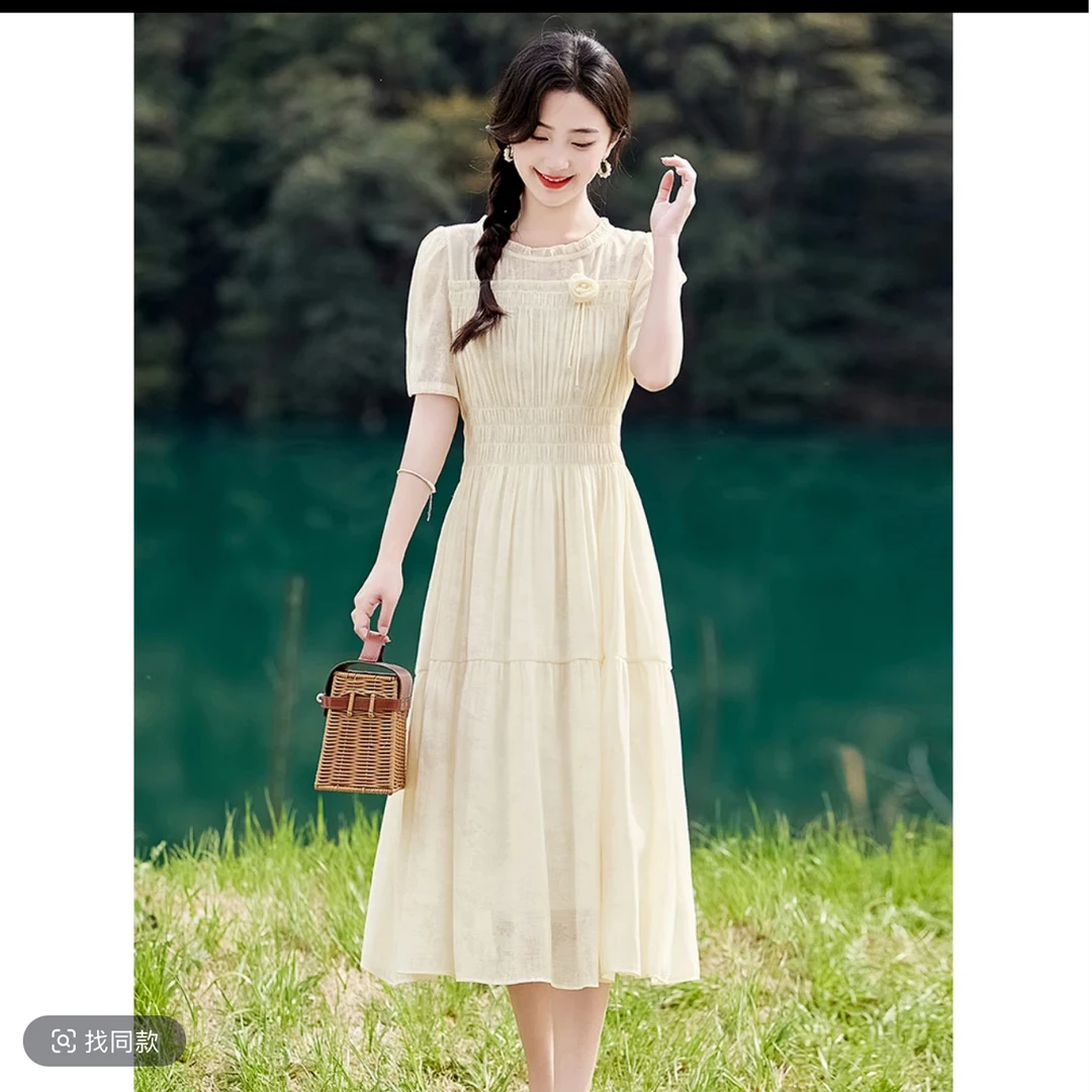 【JX65紫米裙】女士专属时尚百搭休闲款中长天丝裙2025女