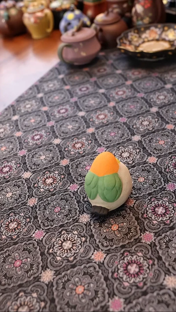 茶壶紫砂白段胖鸟