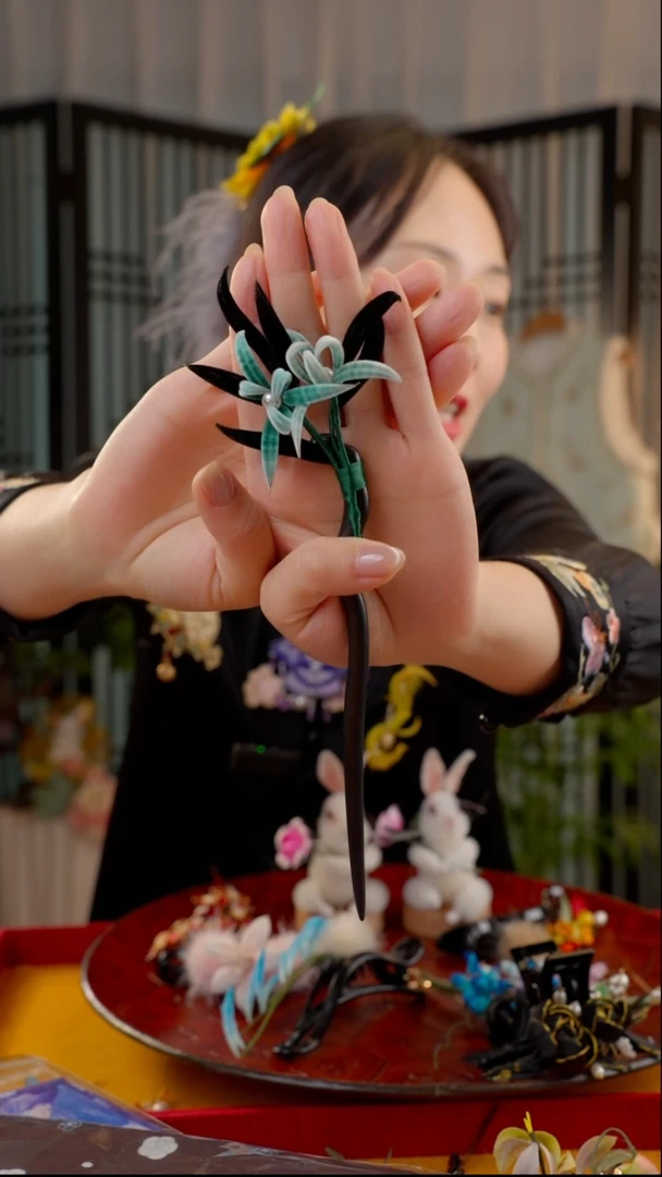 刺绣非遗苏绣绒花