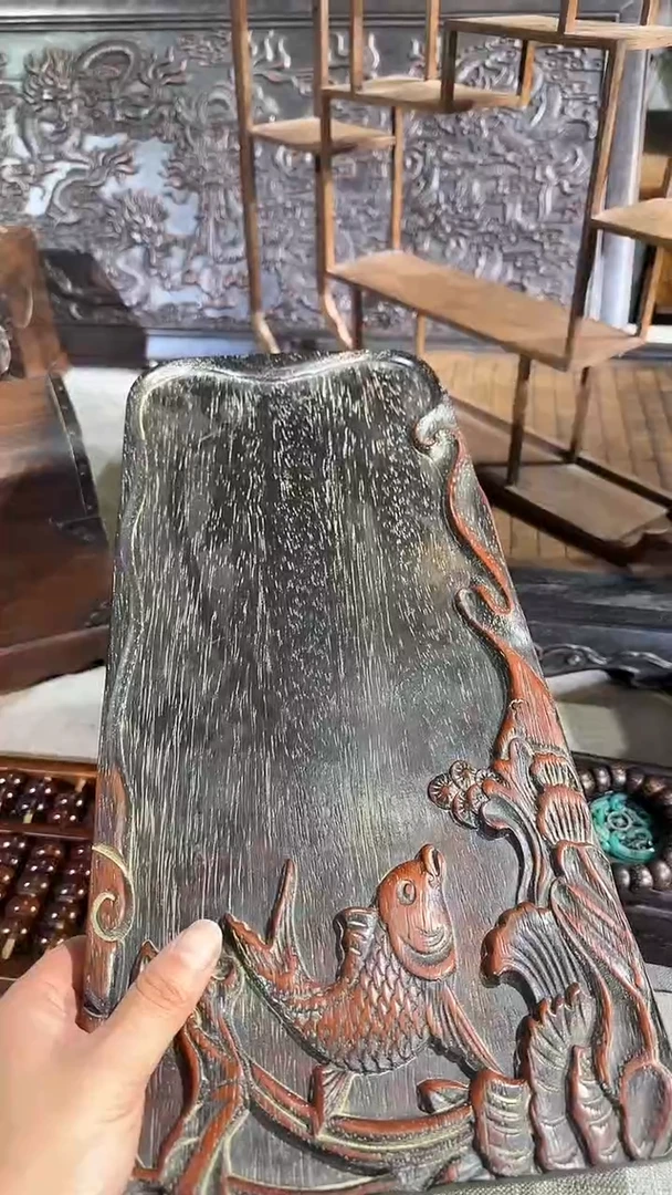 檀香紫檀（小叶紫檀）大鱼茶盘