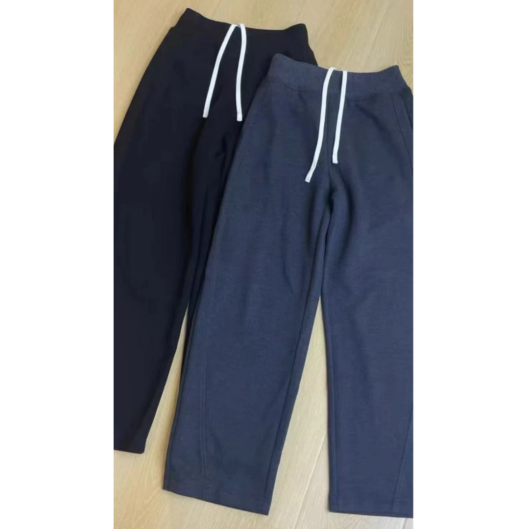 【no退no换 谨慎下单】抽绳松紧腰直筒休闲裤 L8668