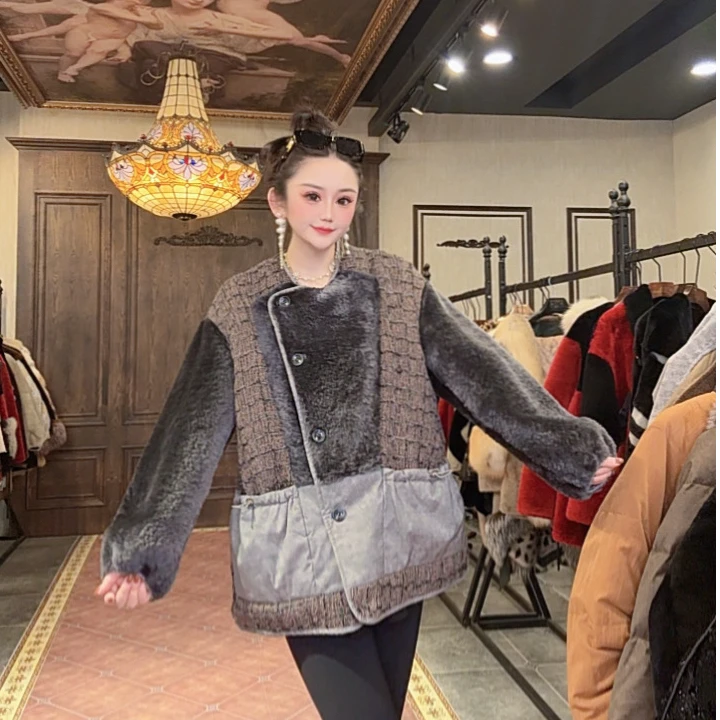 【DCP•Flagship store】85762-E 2025新款时尚皮毛一体鹅绒外套