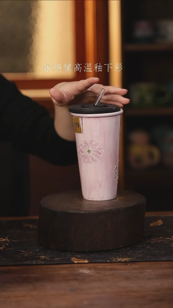 陶瓷景德镇高温釉下手绘陶瓷@L191@