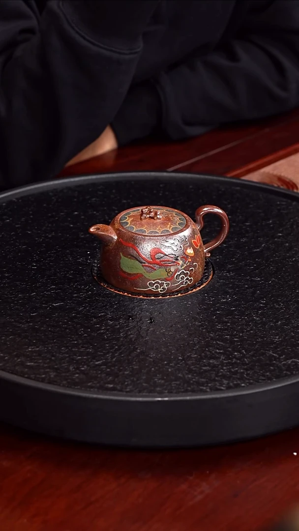 茶壶紫砂蒋氏工堂  敦煌一氏86 桃花泥柴烧 140毫升
