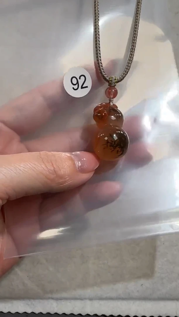 未镶嵌南红玛瑙珠宝半成品原矿无优化无胶裂三色水墨葫芦