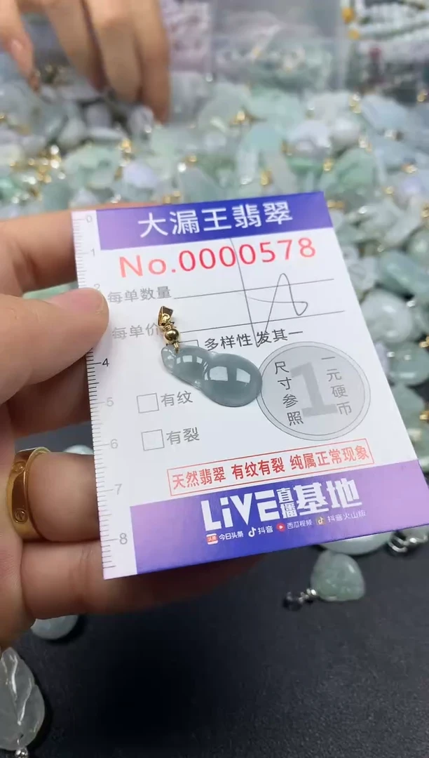 翡翠未镶嵌吊坠(不含链)578