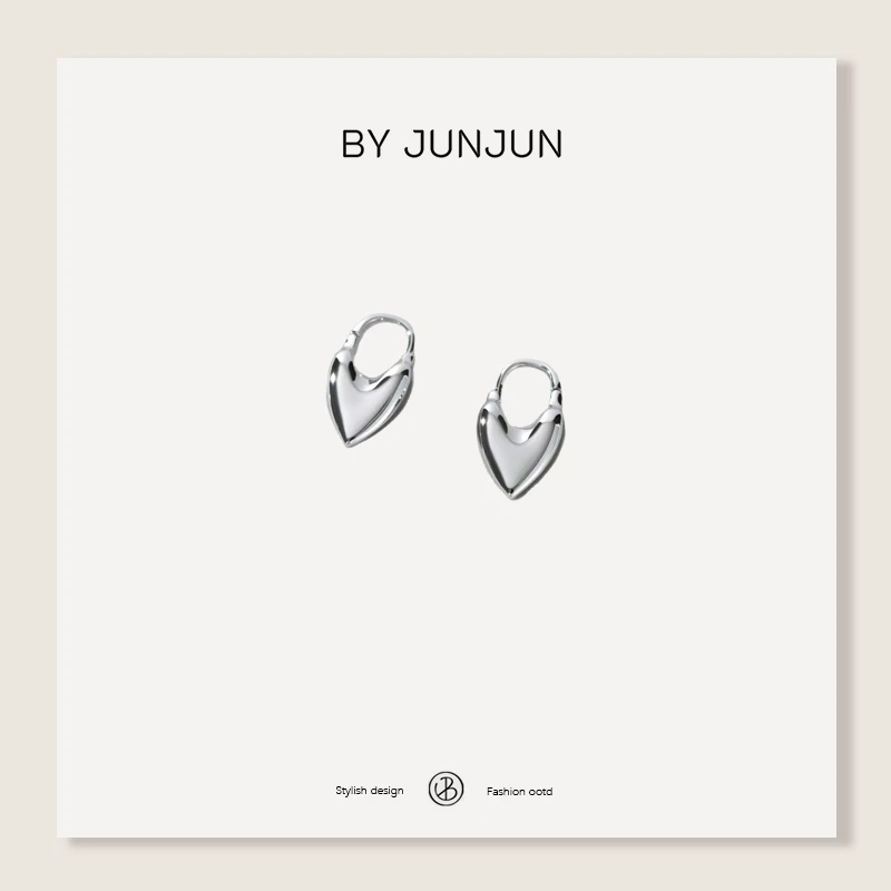 铜合金耳饰 爱心挂锁耳钉