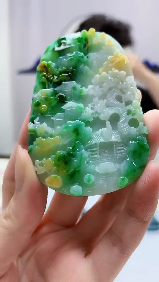 定制翡翠未镶嵌4688zm-毛货挂件127