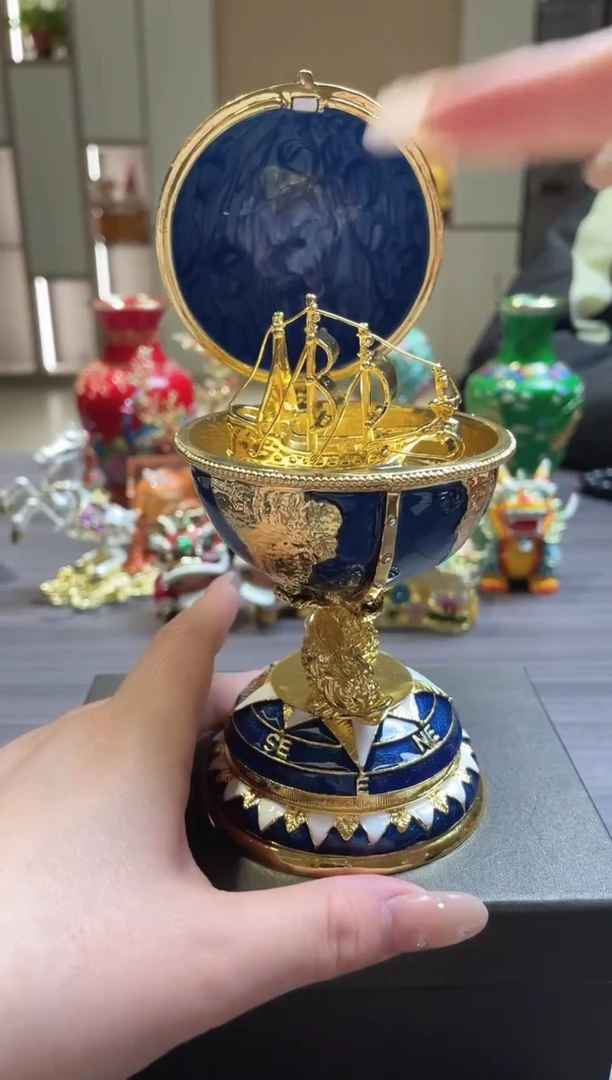 摆件七宝烧珐琅彩首饰盒