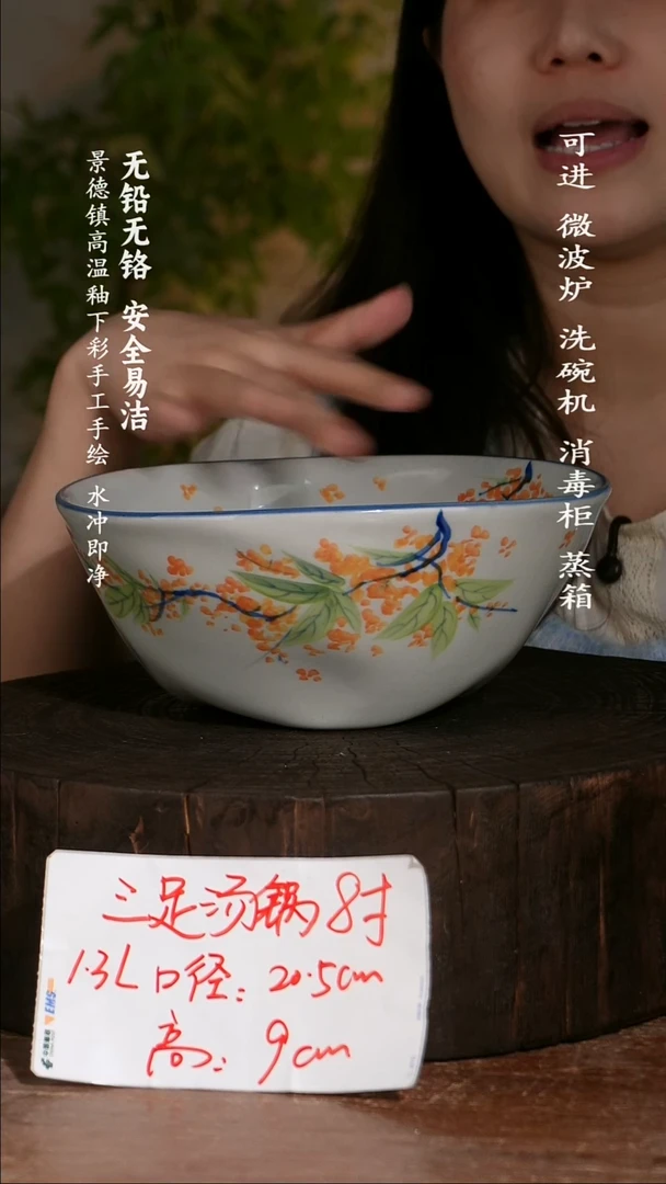 碗陶瓷景德镇高温瓷釉下彩手绘陶瓷