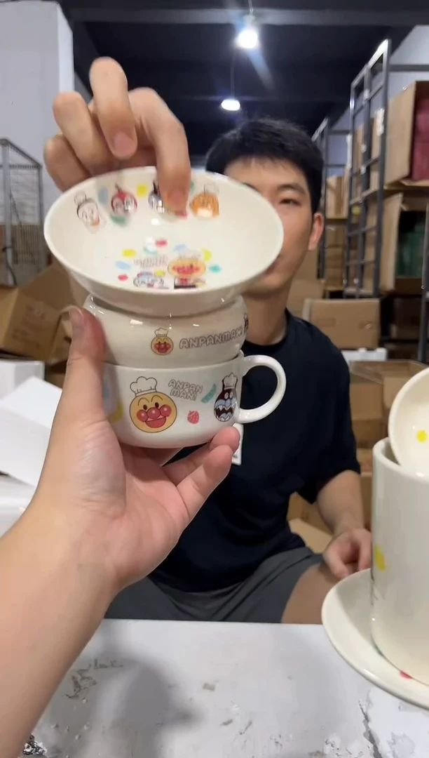 瓷片面包超人餐具6件套