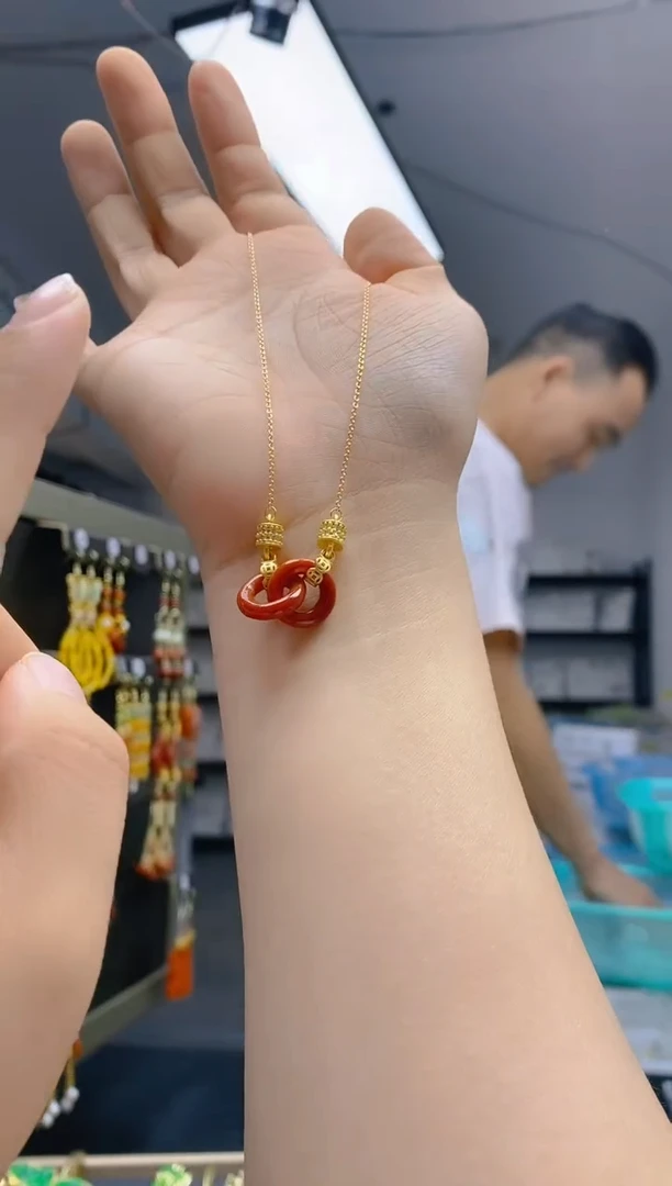 【闪购商品】翡翠耳饰合金0302翡翠锁骨链