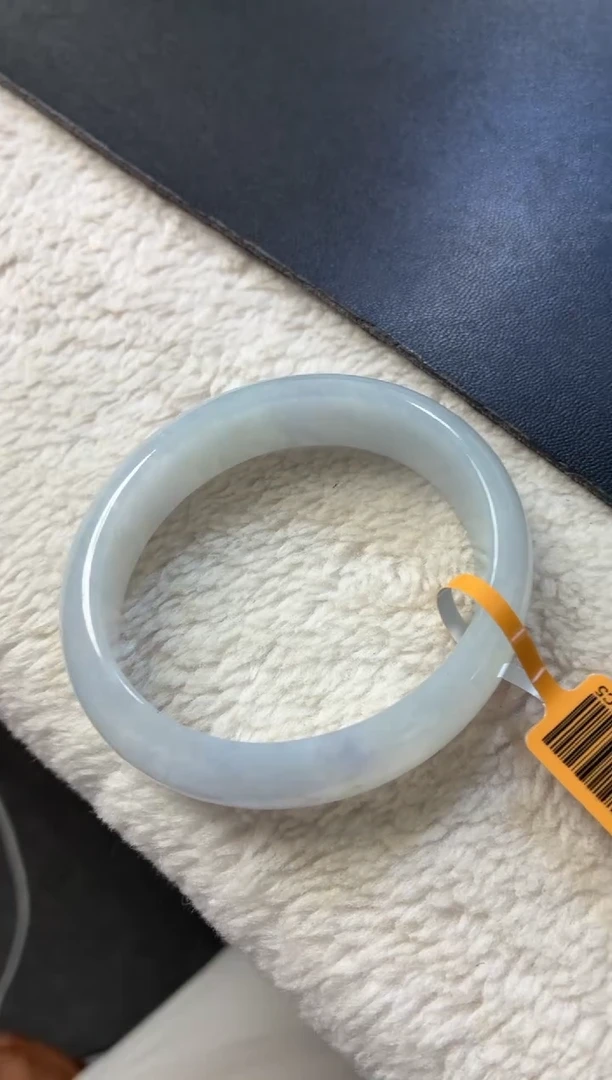 未镶嵌手镯翡翠冰烟紫底   27号  53圈