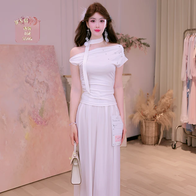 【设计师品牌】YINGCHOI 2025 夏季新款定斜肩针织上衣 21883