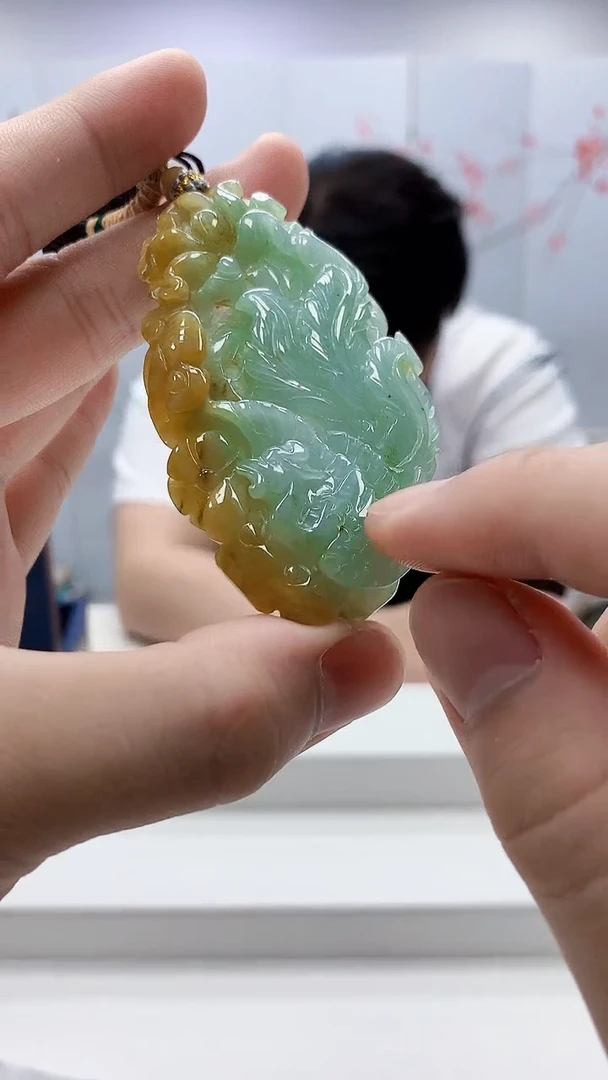 定制翡翠未镶嵌5060bb-毛货挂件39