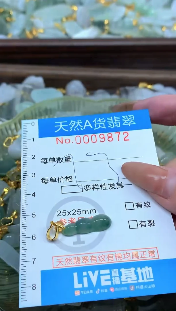 颈饰未镶嵌翡翠净货挂件-9872
