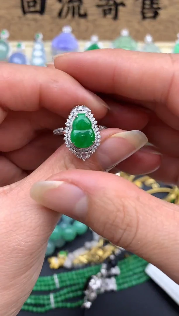 【闪购商品】翡翠戒指18K金镶嵌136-中国好珍宝