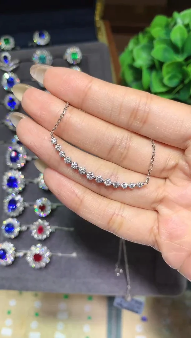 项链18K金镶嵌钻石ct