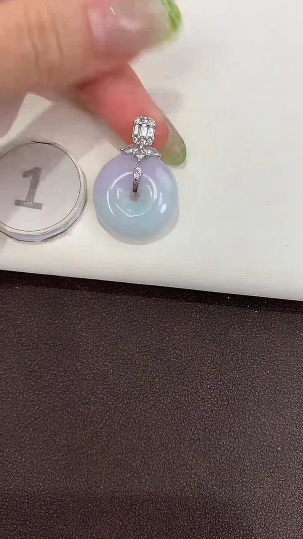 颈饰银S925镶嵌翡翠天然缅甸a货翡翠(多样性发其一