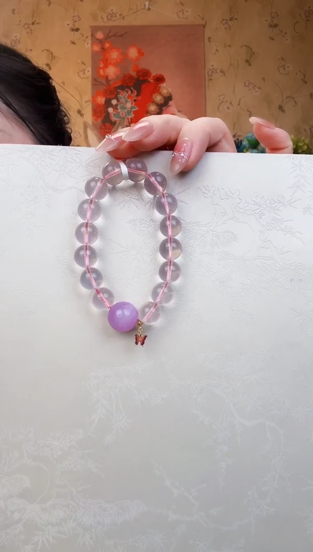 【闪购商品】水晶手串未镶嵌粉水晶手串约13M1161