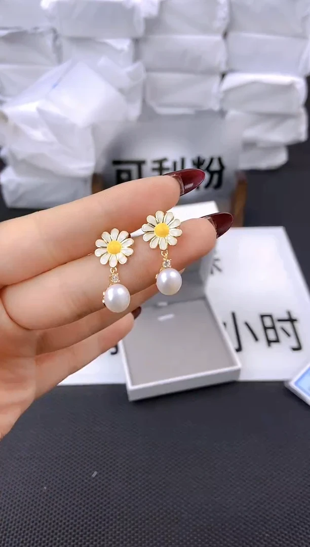 未镶嵌耳饰淡水珍珠ed1006