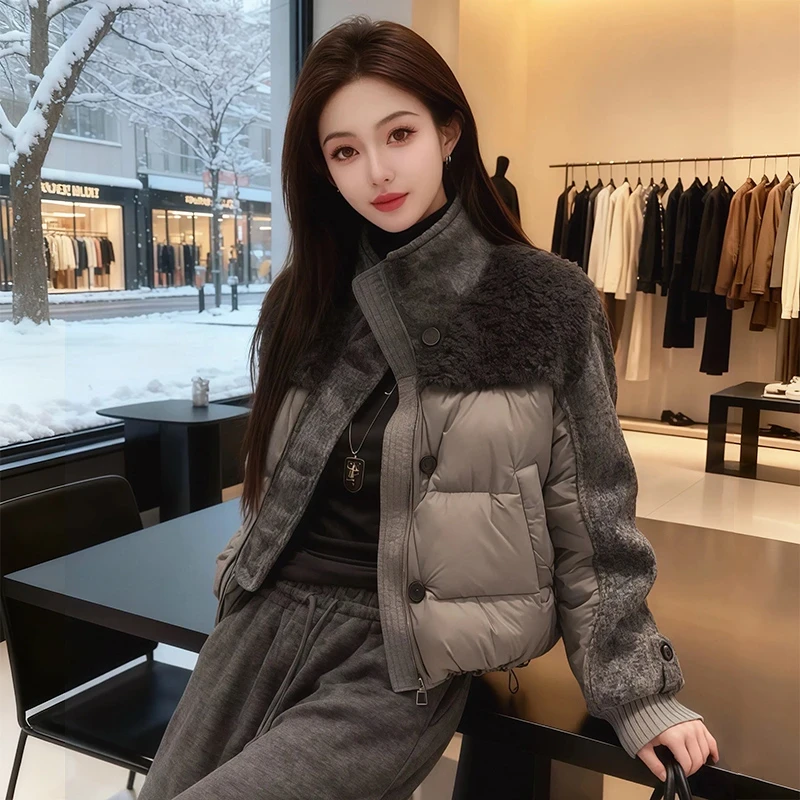 SHALLDOER【邂逅芬兰】长袖棉服女秋冬季简约风设计感潮流小众洋气