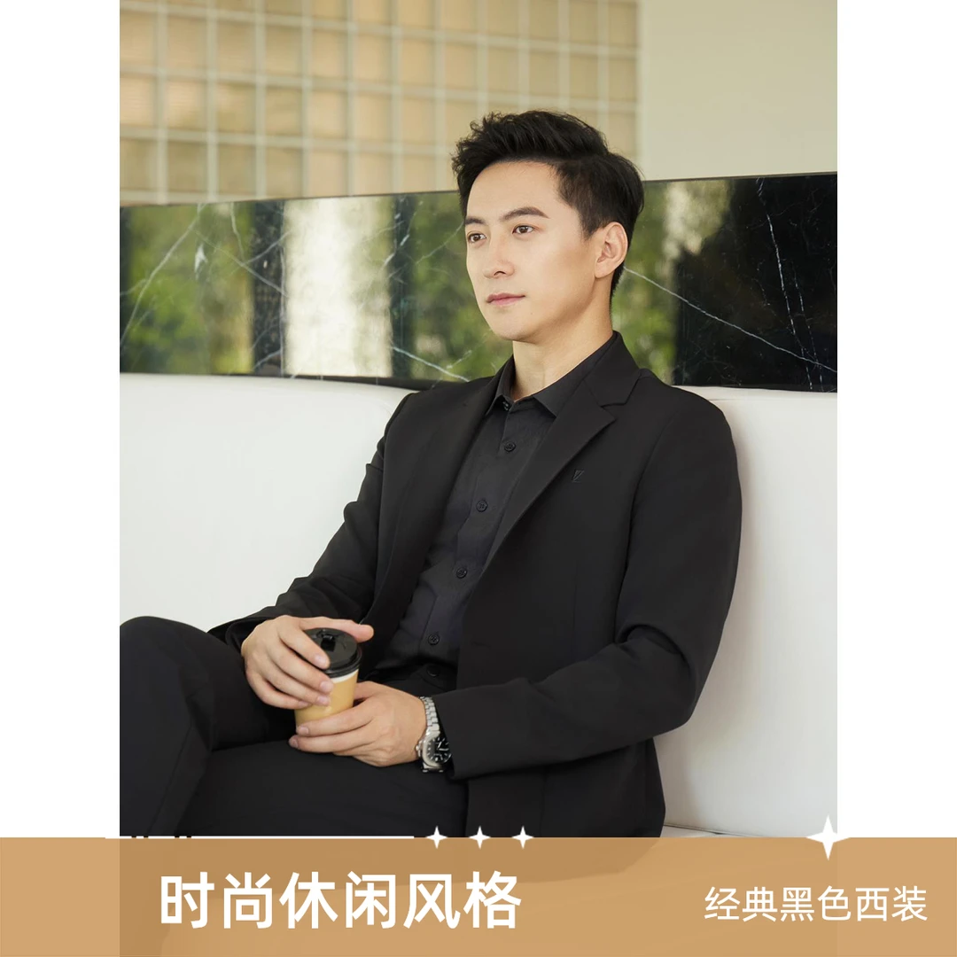 利郎高尔夫商务休闲单西商场同款潮流修身纯色男士外套春秋男装