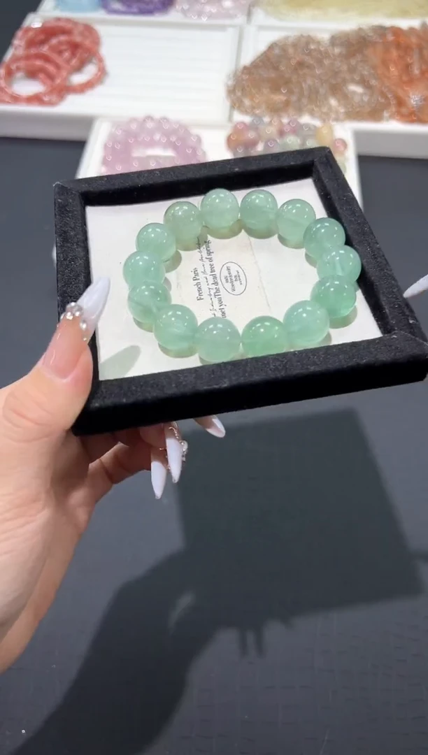 手串未镶嵌萤石19a多样性发其一【1条】默认微瑕15mm