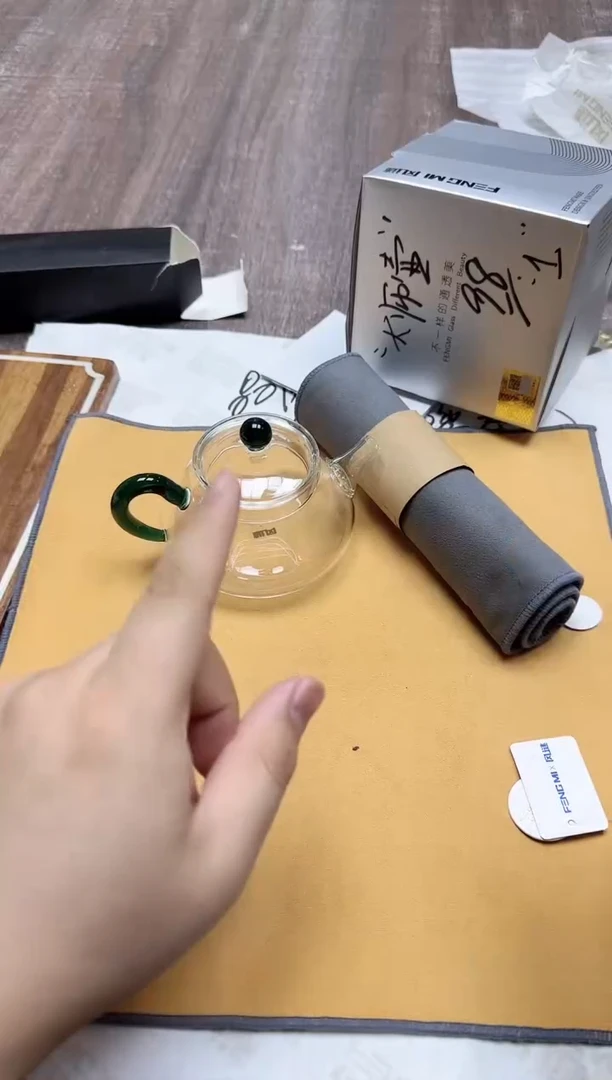 【闪购商品】其他风谜喜乐壶墨绿+茶巾