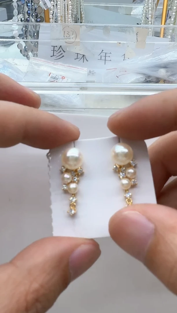 【闪购商品】海水珍珠耳饰银S925镶嵌清货