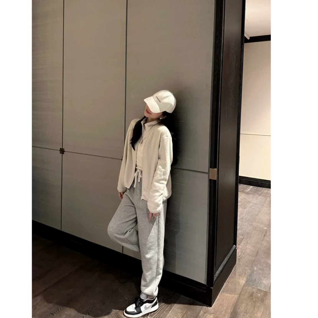 像素绒粒 摇粒绒立领秋冬长袖外套