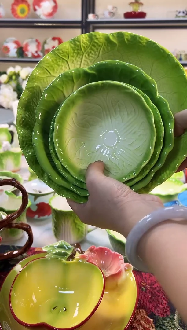 陶瓷大汤碗1 面碗1 5.5寸碗1 白菜米饭碗1 （共4个碗）