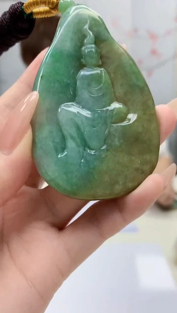 【闪购商品】定制翡翠未镶嵌4868jj-毛货挂件150