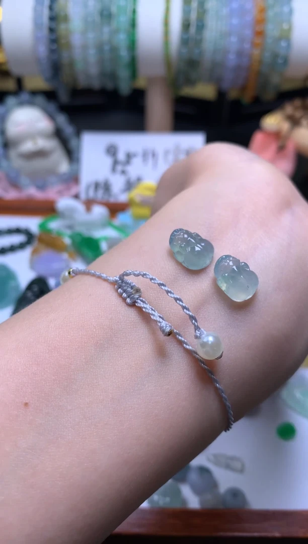 未镶嵌定制翡翠天然缅甸A货翡翠一对