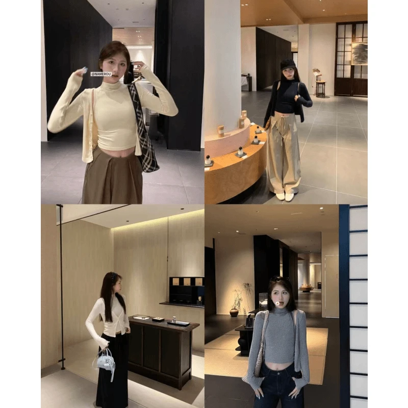 韩系高级感气质百搭早秋穿搭针织开衫外套吊带背心上衣女秋季新款