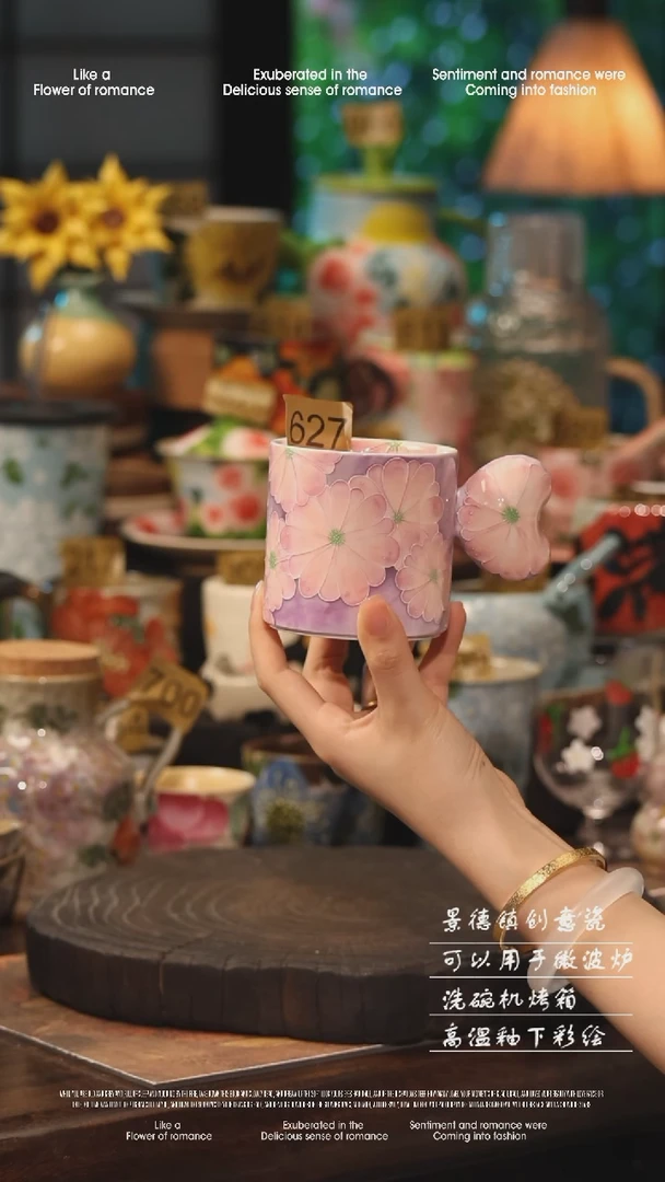 陶瓷景德镇高温釉下彩手工手绘款式