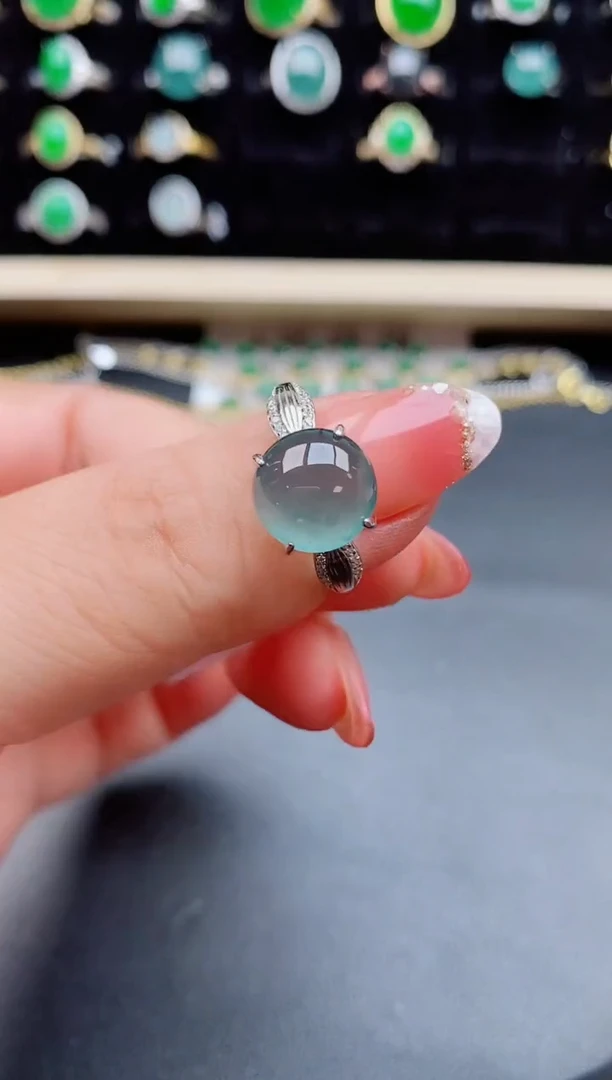 【闪购商品】翡翠戒指银S925镶嵌508050