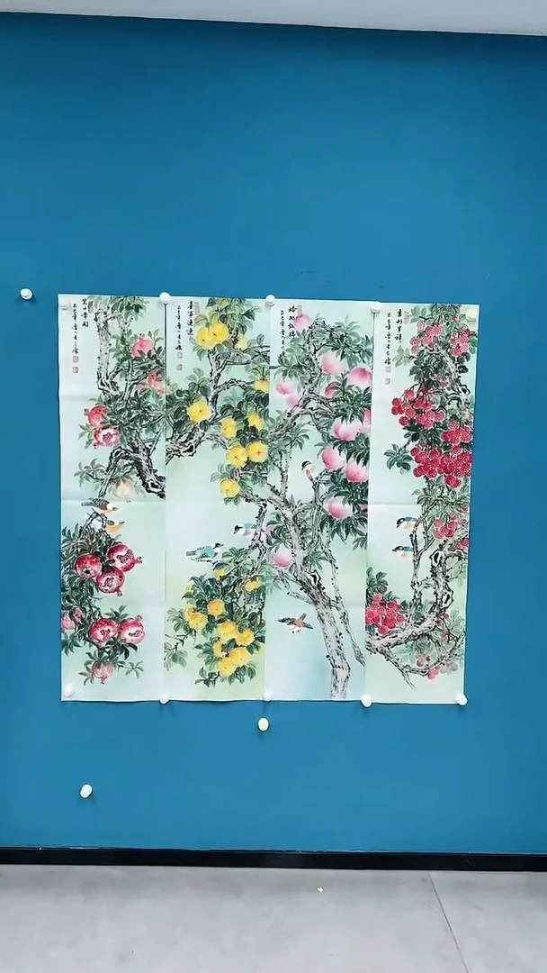 国画王夫怀-四副屏-2563f20