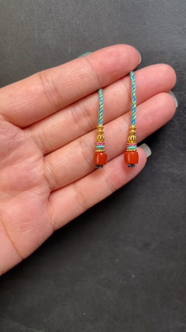 南红玛瑙配饰银S925镶嵌37