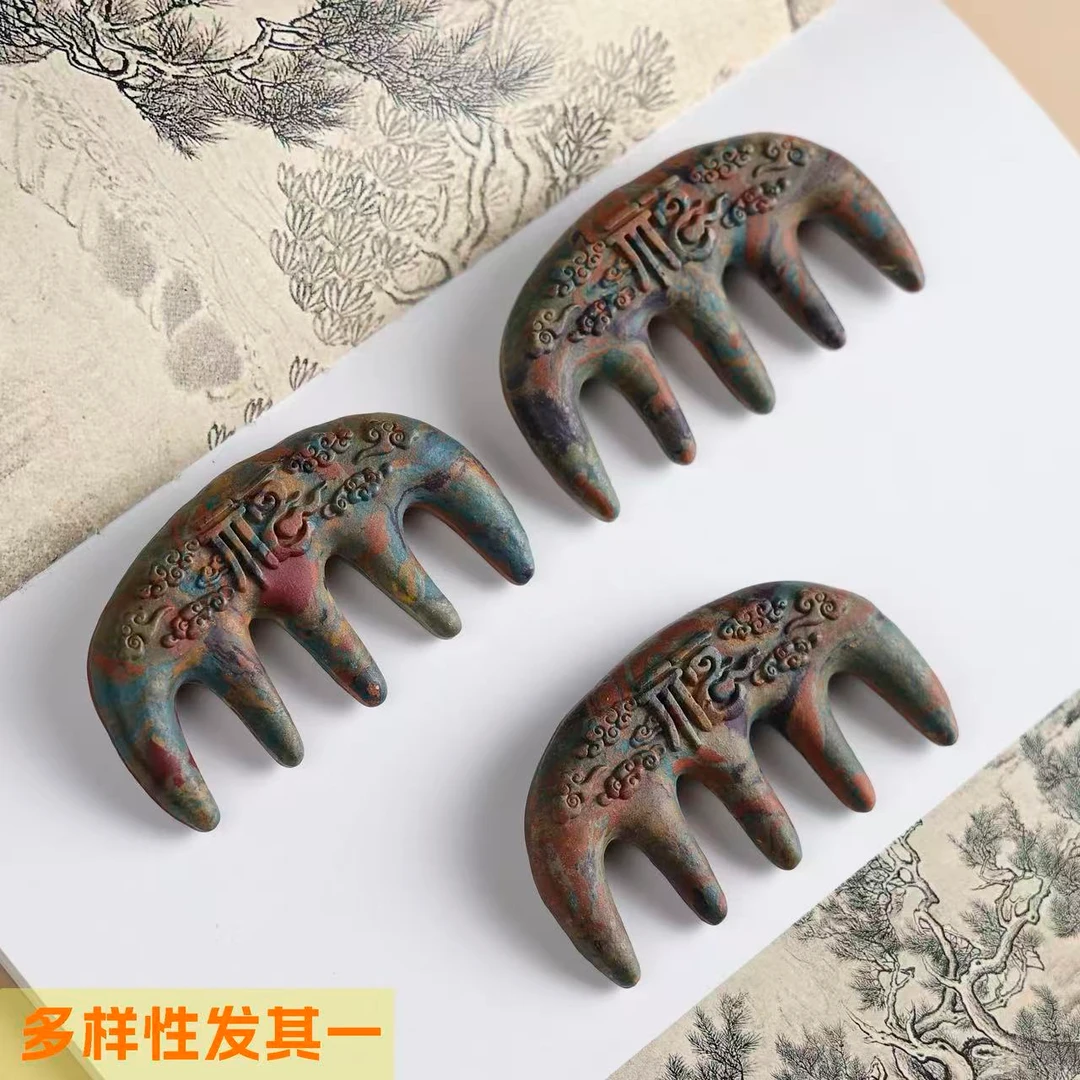 家居饰品微瑕敦煌七彩梳子多样性发其一  HX0284饰品摆件