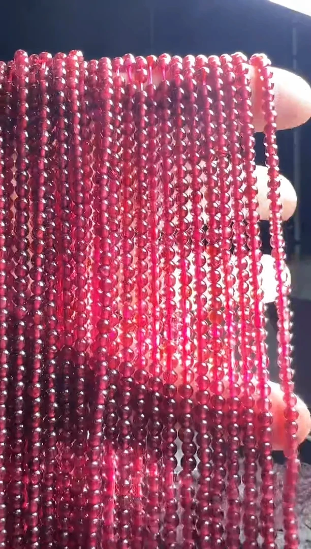 【闪购商品】石榴石-未镶嵌CH88-29SG-01石榴小米珠长链