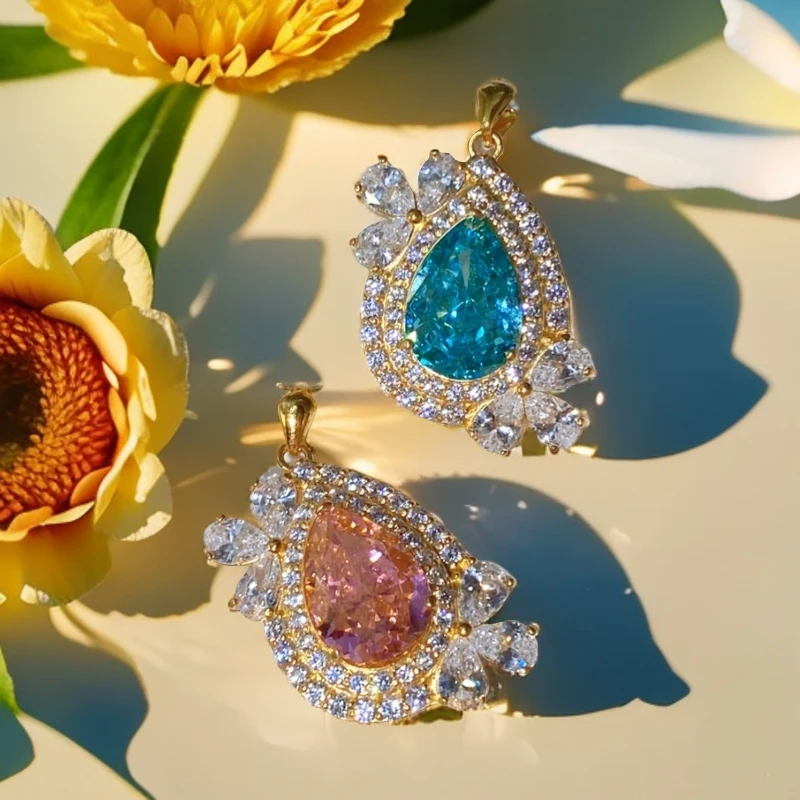 黄金足金999 水滴蝴蝶结精美吊坠少女心高级感黄金吊坠