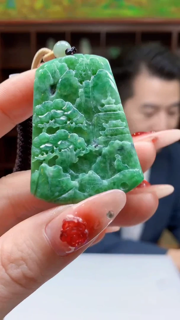 【闪购商品】定制翡翠未镶嵌1049ry-毛货挂件11