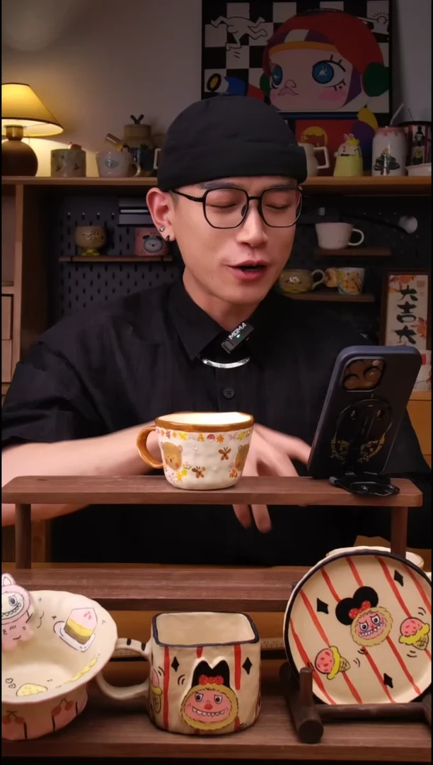 杯子景德镇可爱设计师款陶瓷