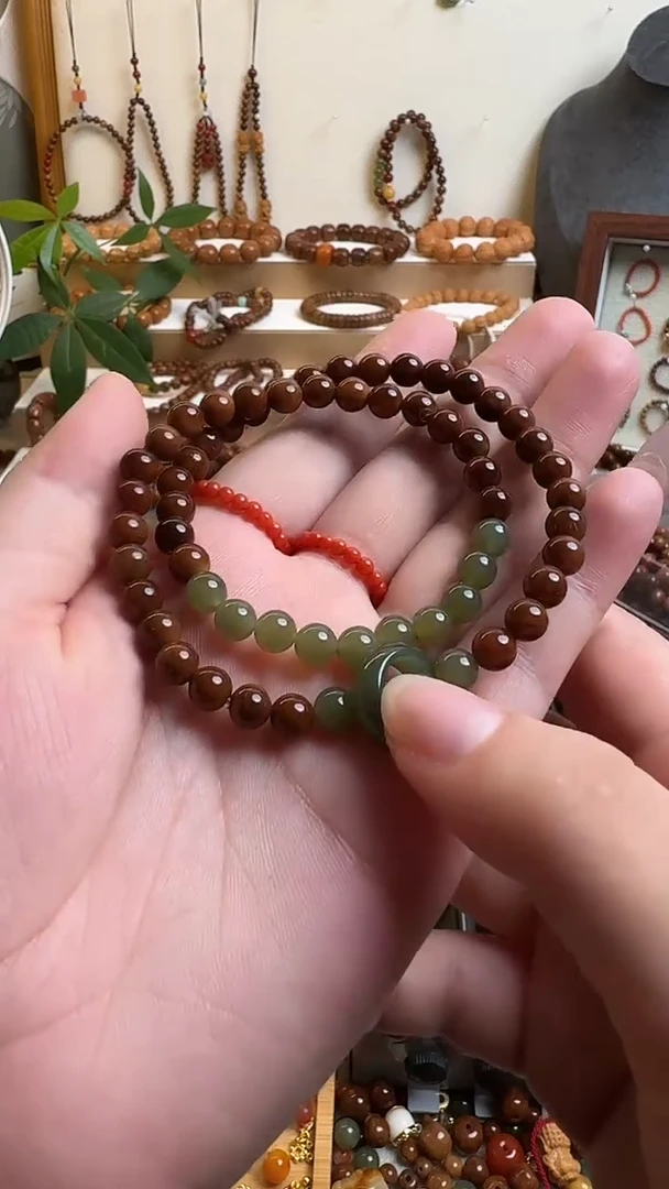 手串库克未镶嵌和田玉库克双圈不带跑环卡6