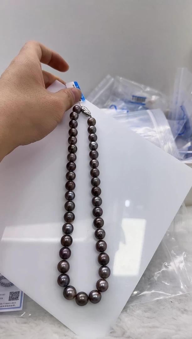【闪购商品】海水珍珠DA银S925镶嵌t497 大溪地串10