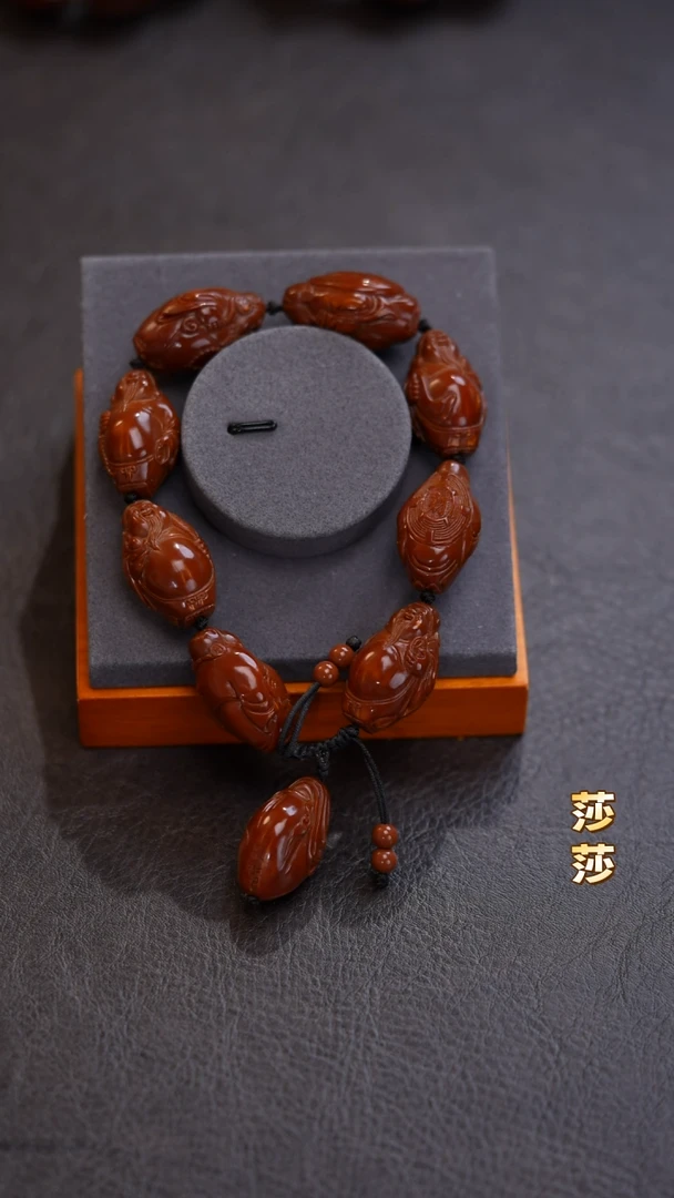 吊坠橄榄核财神手串