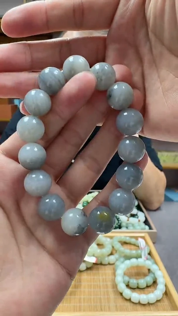未镶嵌手链和田玉14青花