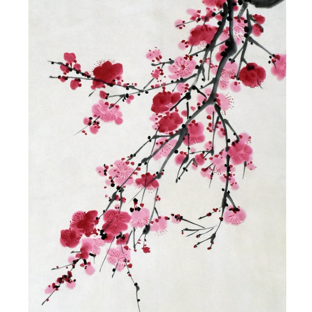 HM0770 红梅 96×32cm 纸本镜片 2.7平尺