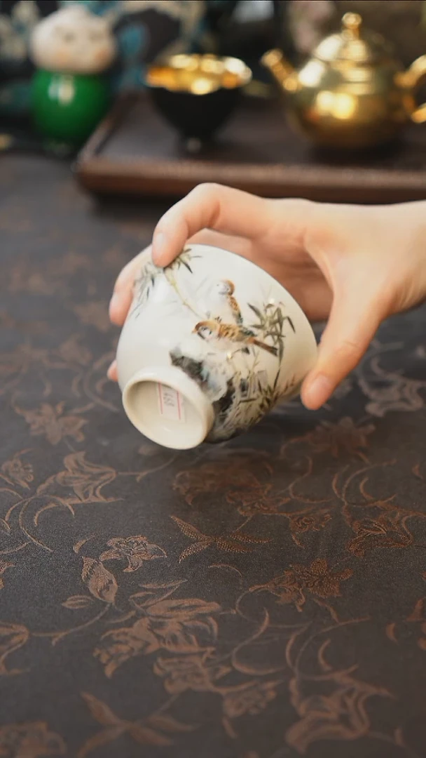 杯景德镇陶瓷杯碗柴烧多人